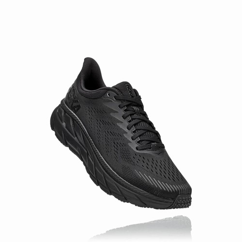 Hoka One One CLIFTON 7 Road Running Shoes For Men India Black IN-5802